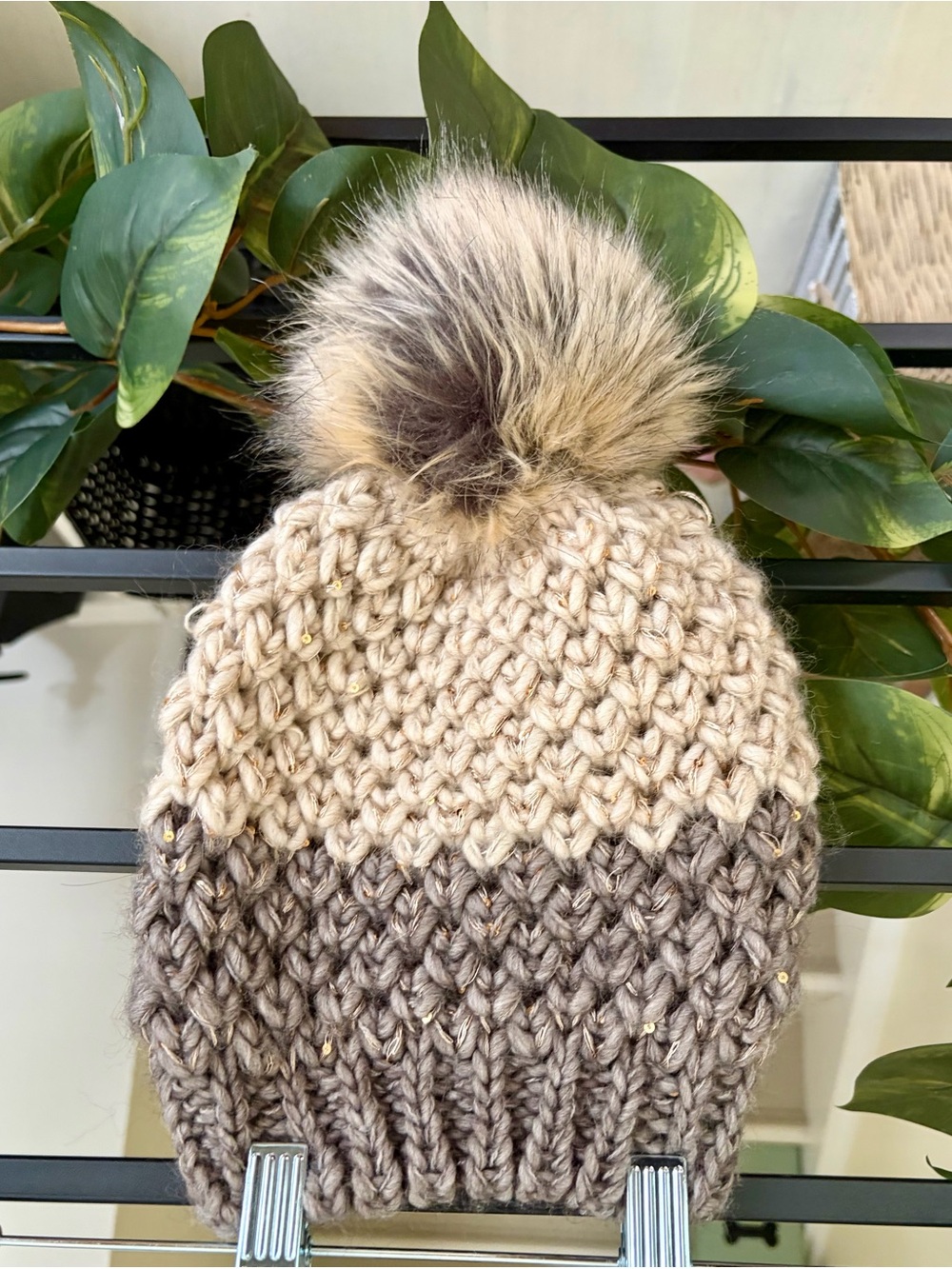 Nardi & Tagliaferri Italy Alpaca Mohair Wool Knit Pom Pom Beanie